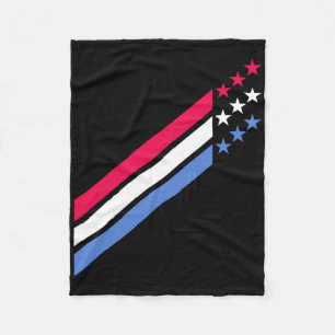Usa Amerikanisch Patriotisch Rot Weiß Blau Sterne Fleecedecke