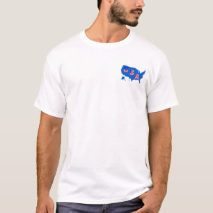 USA Amerikanisch Patriotische Karte/ Flaggen-US Fl T-Shirt