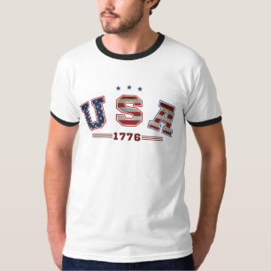 USA Amerikanische Flagge 1776  4. Juli Veteranen T T-Shirt