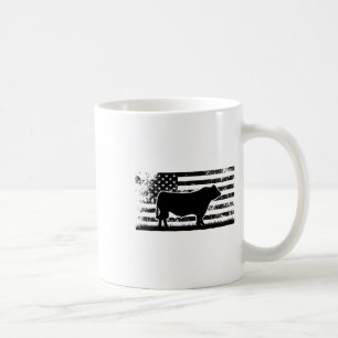 Usa Amerikanische Flagge - Amerika Kuh Black Angus Kaffeetasse