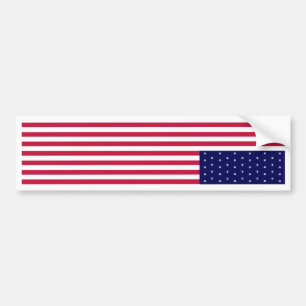 USA-Amerikanische Flagge auf dem Kopf SOS weiße Um Autoaufkleber