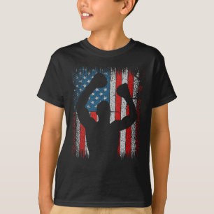Usa Amerikanische Flagge Boxen Kickboxen Patriotis T-Shirt