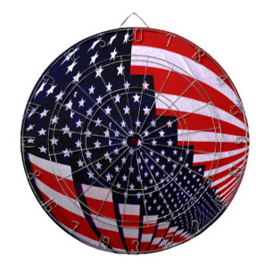 USA, amerikanische Flagge_ Dartscheibe