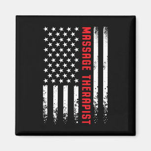 Usa Amerikanische Flagge Lizenzierter Mage Therape Magnet
