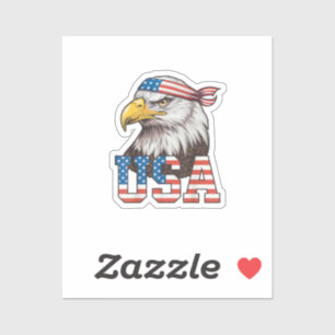 USA Amerikanische Flagge Männer Frauen Kinder Weiß Aufkleber