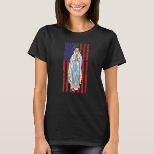 USA Amerikanische Flagge Marian Unsere Liebe Frau T-Shirt