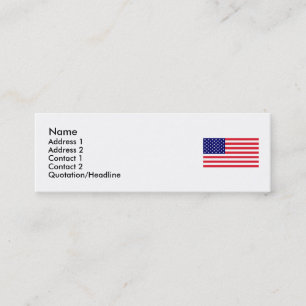 USA - Amerikanische Flagge Mini Visitenkarte