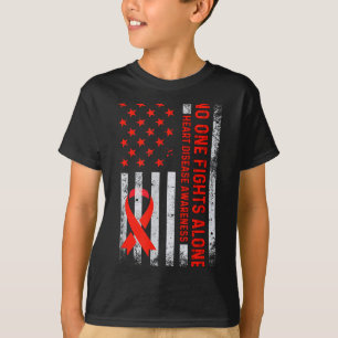Usa Amerikanische Flagge Nicht Alleine Gegen Herzk T-Shirt