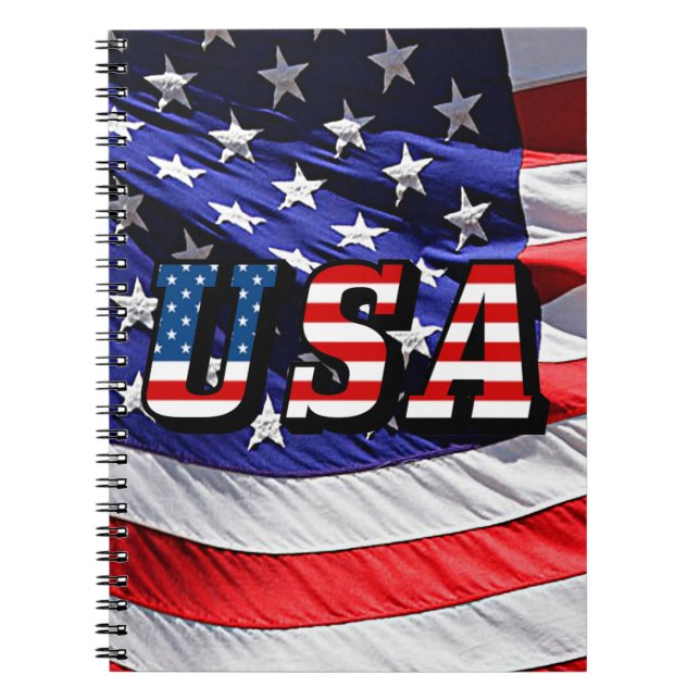 USA - Amerikanische Flagge Notizblock (Vorderseite)