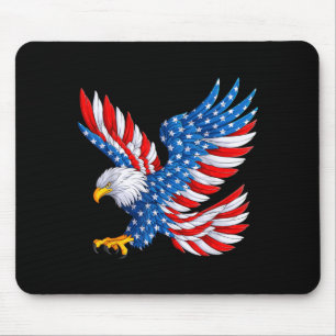USA Amerikanische Flagge Patriotisch 4. Juli Weißk Mousepad