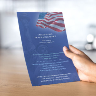 USA Amerikanische Flagge Patriotischer Flyer Vorla