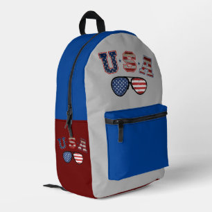USA Amerikanische Flagge Sonnenbrille Veteran 4. J Bedruckter Rucksack