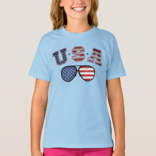 USA Amerikanische Flagge Sonnenbrille Veteran 4. J T-Shirt