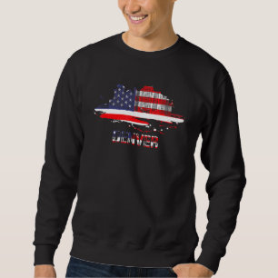 USA amerikanische Flagge Stadtscape Denver Colorad Sweatshirt