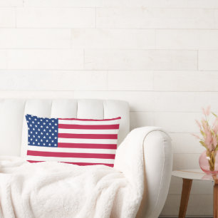 USA-amerikanische Flagge Stripes patriotisches Lendenkissen