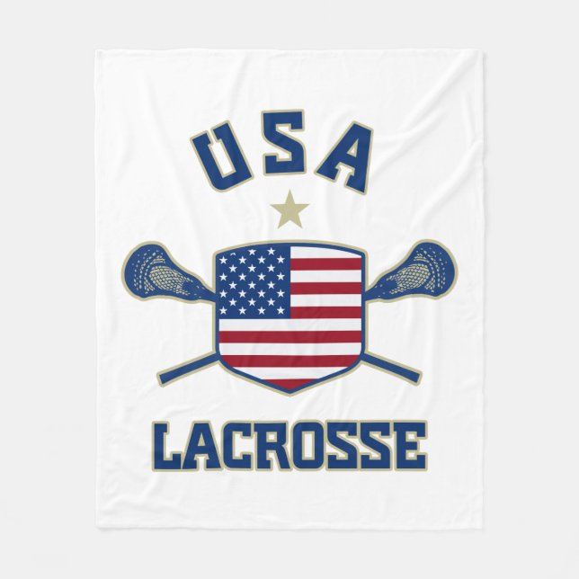 USA amerikanische Lacrosse-Decke Fleecedecke (Vorderseite)