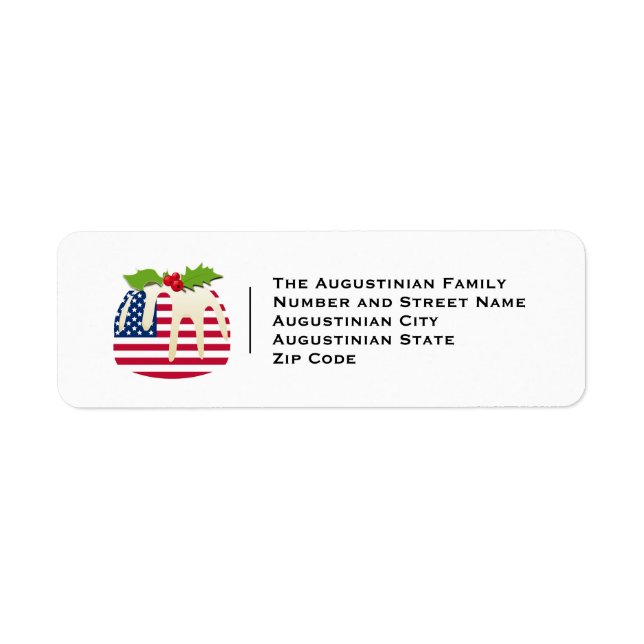 USA - AMERIKANISCHE Weihnachtsfeier Rücksendeadres (Vorne)