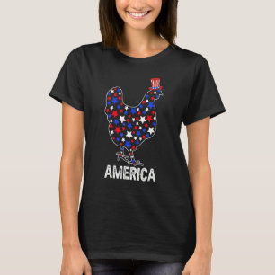 Usa Amerikanischer Flag Huhn 4. Juli Patriotisch T-Shirt