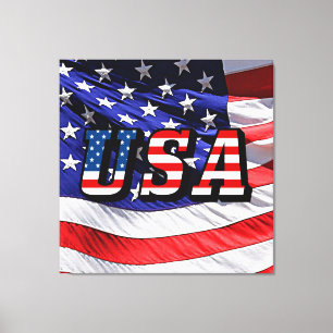 USA - Amerikanischer Flaggen-Leinwanddruck Leinwanddruck