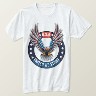 USA Amerikanischer Weißkopfseeadler United We Stan T-Shirt