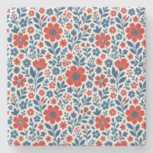 USA/amerikanisches Blumenmuster Steinuntersetzer