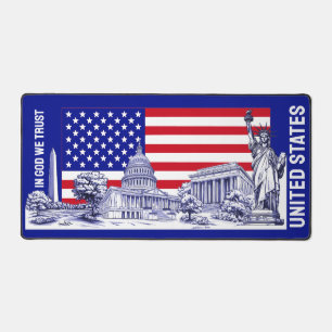 USA Amérique Drapeau Monument Illustration Souveni