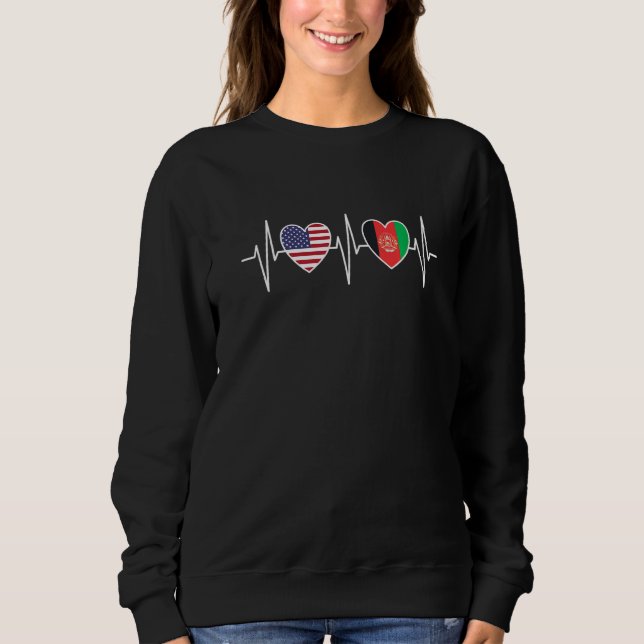 USA And Afghanistan Afghan Flag Flags Premium Sweatshirt (Vorderseite)