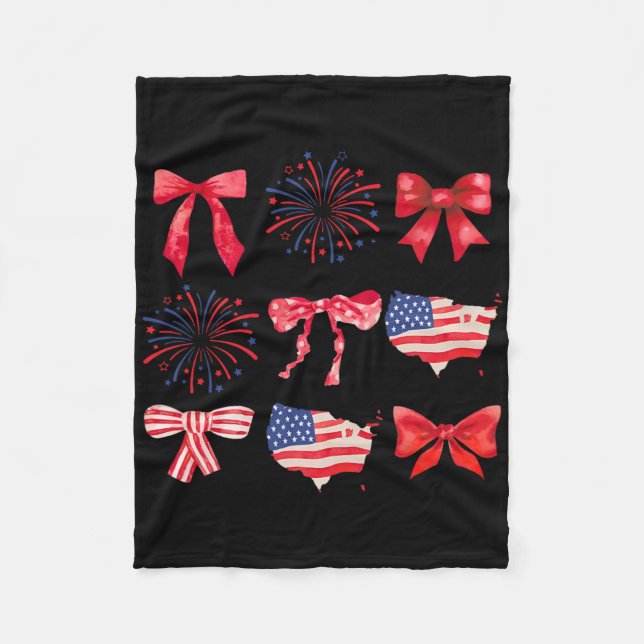 Usa Anzug Smoking patriotisch 4. Juli Flagge Ameri Fleecedecke (Vorderseite)
