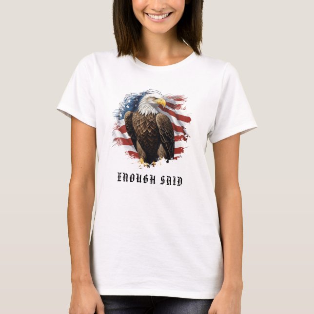 *~* USA AP16 Detail American Flag Bald EAGLE T-Shirt (Vorderseite)