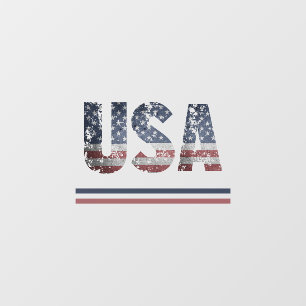 *~* USA AP16 Flag Grunge Patriotic American Fensteraufkleber
