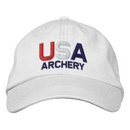 USA Archery Olympia bestickt mit Weißhut Bestickte Kappe
