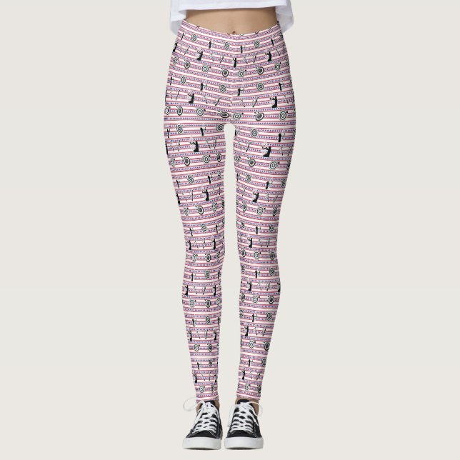 USA Archery Silhouette Pattern Leggings (Vorderseite)
