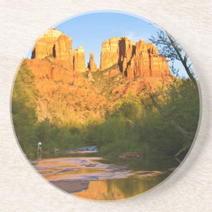 USA, Arizona. Cathedral Rock bei Sonnenuntergang Getränkeuntersetzer