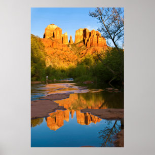 USA, Arizona. Cathedral Rock bei Sonnenuntergang Poster