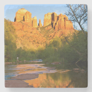 USA, Arizona. Cathedral Rock bei Sonnenuntergang Steinuntersetzer