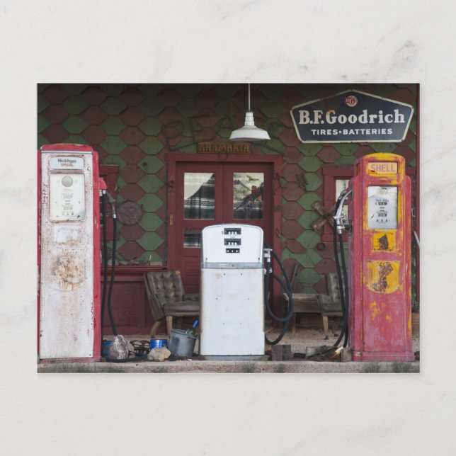 USA, Arizona. Chloride Ghost Town, altes Gas Postkarte (Vorderseite)