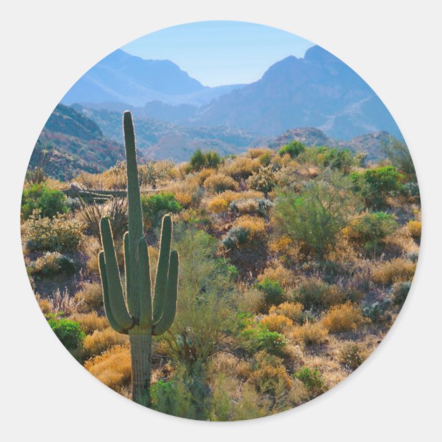 USA, Arizona. Desert View Runder Aufkleber (Vorderseite)