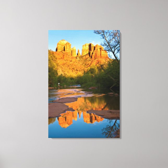 USA, Arizona. Kathedrale Rock bei Sunset Leinwanddruck (Vorderseite)