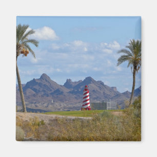 USA, Arizona, Lake Havasu City. Leuchtturm daneben Magnet