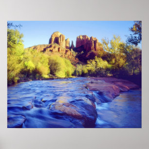 USA, Arizona, Sedona. Cathedral Rock reflektiert 2 Poster