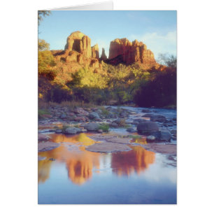 USA, Arizona, Sedona. Le reflet de la Roche de la 