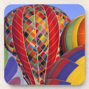 USA, Arizona, Val Vista. Farbige Heißluftballons Getränkeuntersetzer