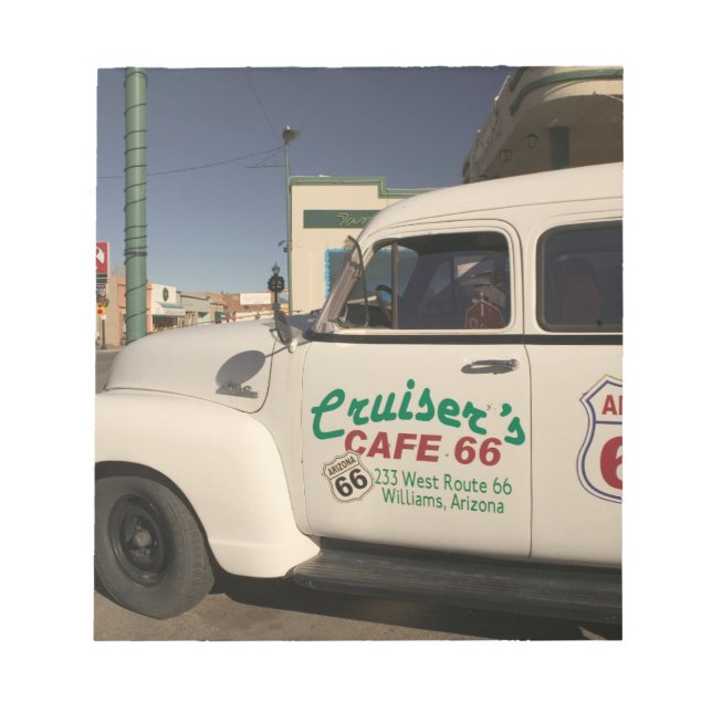 USA, Arizona, Williams: Cruisers Cafe 66 Old Notizblock (Vorderseite)
