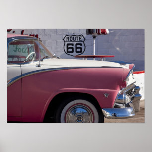 USA, Arizona, Williams. Route 66 Stadt, 1950er Poster