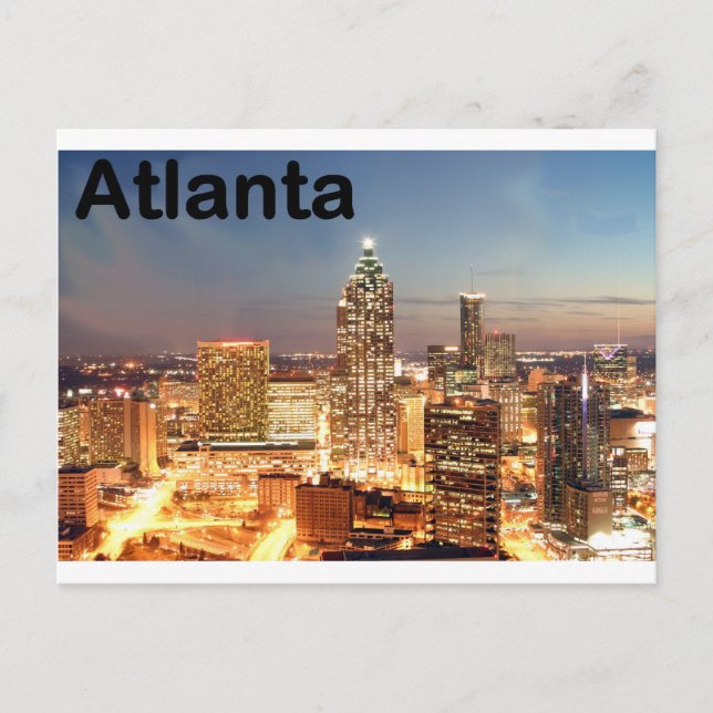 USA atlanta Downtown at night (St.K. Postkarte (Vorderseite)