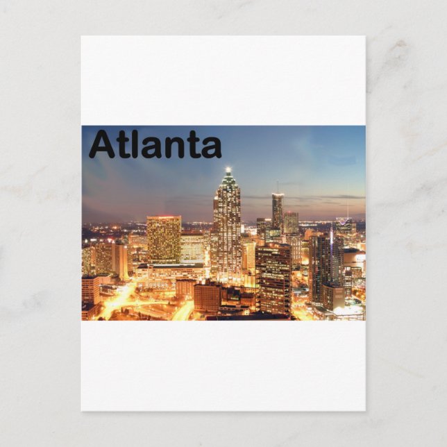 USA atlanta Downtown at night (St.K. Postkarte (Vorderseite)