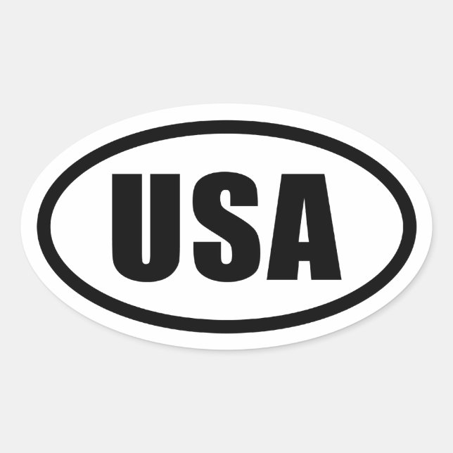 USA-Aufkleber Ovaler Aufkleber (Vorderseite)