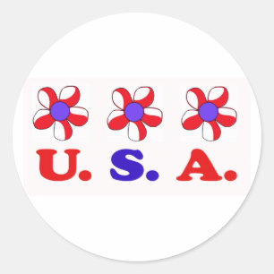 USA-Aufkleber Runder Aufkleber