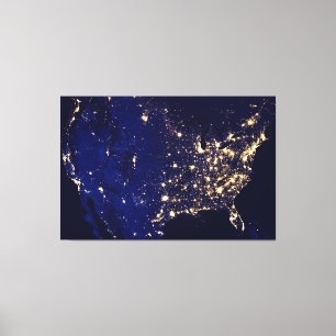 USA aus dem Weltraum Leinwanddruck
