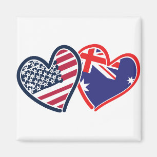 USA Australien Liebe Magnet